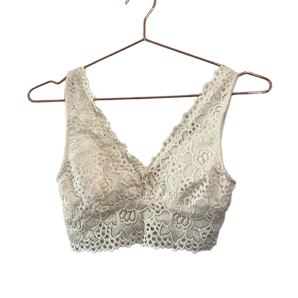 Altar'd State Ivory Lace V Bralette